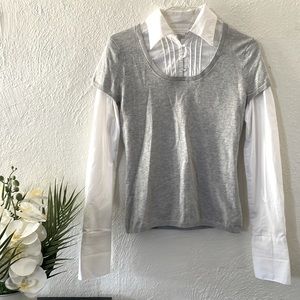 Adorable Worthington Sweater Button Up Shirt Combo. Size Small